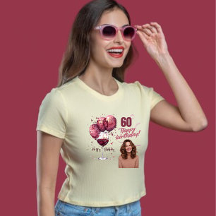 Rotwein-Rosen-Wasserfarben-T-Shirt zum 60. Geburts Tri-Blend Shirt