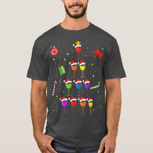 Rotwein-Santa-Hut-Christbaum-Weihnachten-Weinliebh T-Shirt