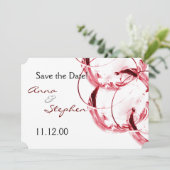 Rotwein Save The Date (Stehend Vorderseite)