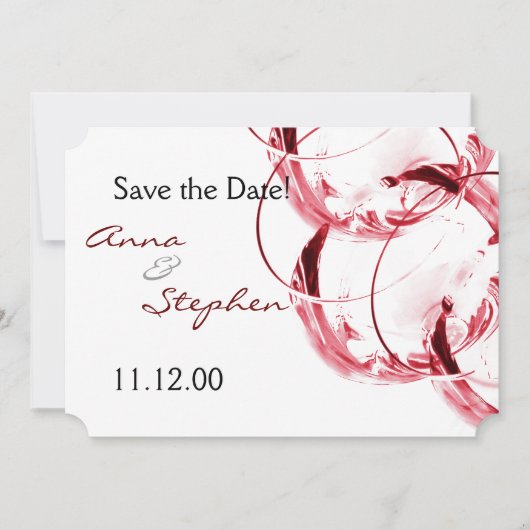 Rotwein Save The Date (Vorderseite)
