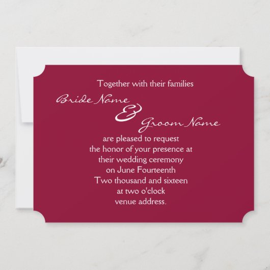 Rotwein Save The Date (Rückseite)