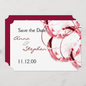Rotwein Save The Date (Vorne/Hinten)