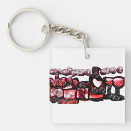 Rotwein Schlüsselanhänger