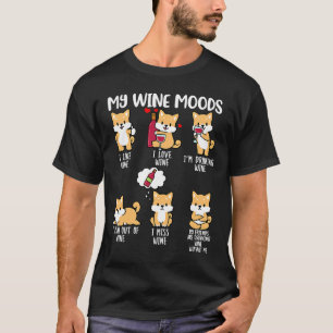 Rotwein Shiba Inu Dog Wein T-Shirt
