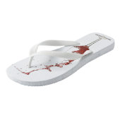 Rotwein Splash Glass Hochzeit Wein Verkostung Badesandalen (Schrägansicht)