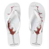 Rotwein Splash Glass Hochzeit Wein Verkostung Badesandalen (Fußbett)