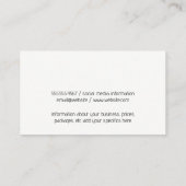 Rotwein, Splash und Barrels Visitenkarte (Rückseite)