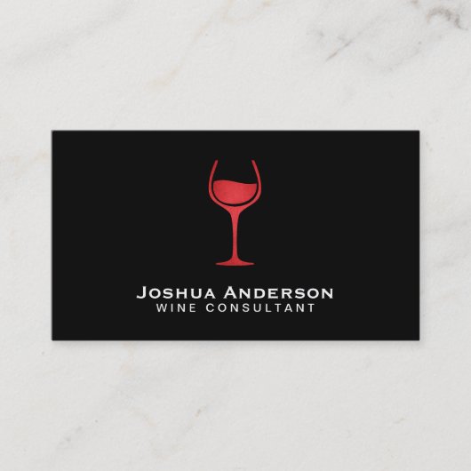 Rotwein-Symbol Visitenkarte (Vorderseite)