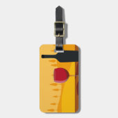 Rotwein Toskana Gepäckanhänger (Vorderseite vertikal)