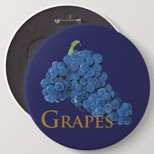 Rotwein-Trauben Button (Vorne & Hinten)
