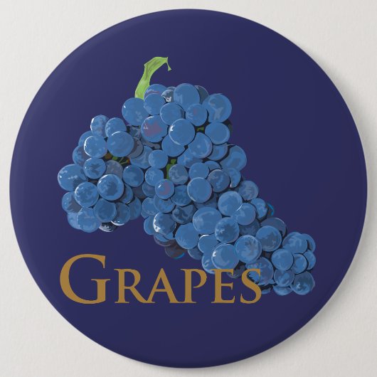 Rotwein-Trauben Button (Vorderseite)