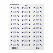 Rotwein Trauben Kundenspezifische Rücksendeadresse (Vorne)