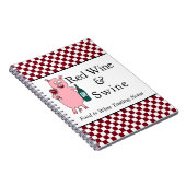 Rotwein u. Schweine Notizblock (Rechte Seite)