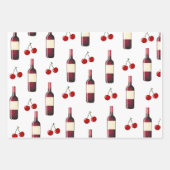 Rotwein und Cherry Geschenkpapier Set (Vorderseite 3)
