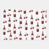 Rotwein und Cherry Geschenkpapier Set (Vorderseite 2)