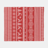 Rotwein und Personalisierter Name Weihnachtssüß Fleecedecke (Vorderseite (Horizontal))