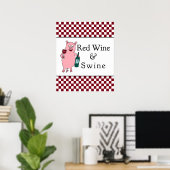 Rotwein und Rotwein Poster (Heimbüro)
