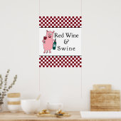 Rotwein und Rotwein Poster (Küche)
