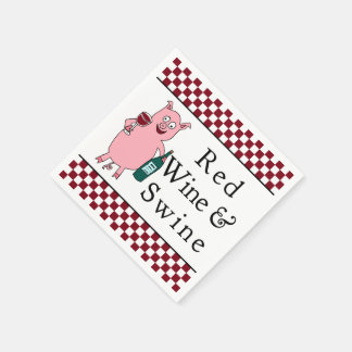 Rotwein und Rotwein Serviette