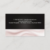 Rotwein und Traubeneimer | Seidendrapery Visitenkarte (Rückseite)