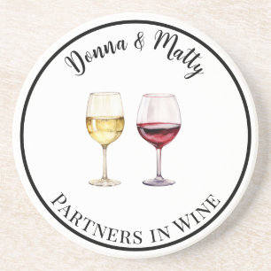 Rotwein- und Weißwein-Partner beim Weintrinken Getränkeuntersetzer