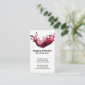 Rotwein Visitenkarte (Stehend Vorderseite)