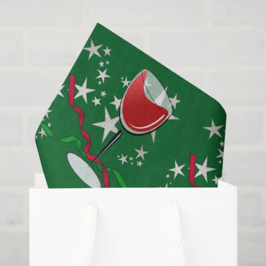 Rotwein-Weihnachten Seidenpapier (Geschenktüte)
