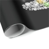 Rotwein Weihnachtsmannmütze Weihnachten Wein Pajam Geschenkpapier (Rolleneckpunkt)