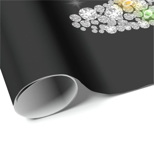 Rotwein Weihnachtsmannmütze Weihnachten Wein Pajam Geschenkpapier (Rolleneckpunkt)