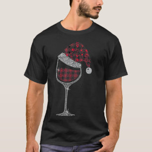 Rotwein Weihnachtswein Weihnachtsmannmütze Sonnen T-Shirt