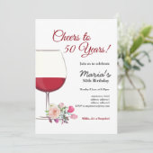 Rotwein, Weineinladung, Beifall zu! Einladung (Stehend Vorderseite)