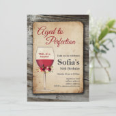 Rotwein, Weineinladung, gereift bis zur Perfektion Einladung (Stehend Vorderseite)