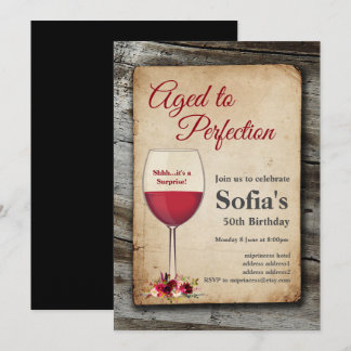 Rotwein, Weineinladung, gereift bis zur Perfektion Einladung