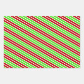 Rotwein, Weiß und Grüne Weihnachtsmuster Geschenkpapier Set (Vorderseite 2)