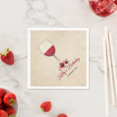 Rotwein, Whimsikum, Cocktail Papier Napkins Serviette (Beispiel)