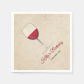 Rotwein, Whimsikum, Cocktail Papier Napkins Serviette (Vorderseite)