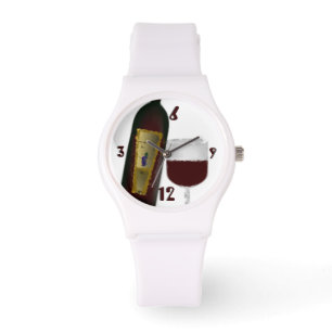 Rotwein-Zeit Armbanduhr