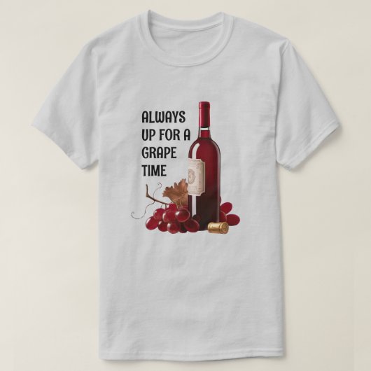 Rotwein-Zeit T-Shirt (Design vorne)