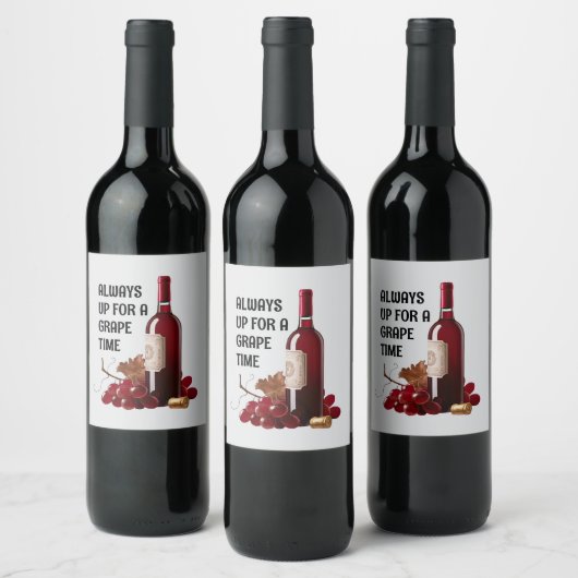 Rotwein-Zeitmarke Weinetikett (Flaschen)
