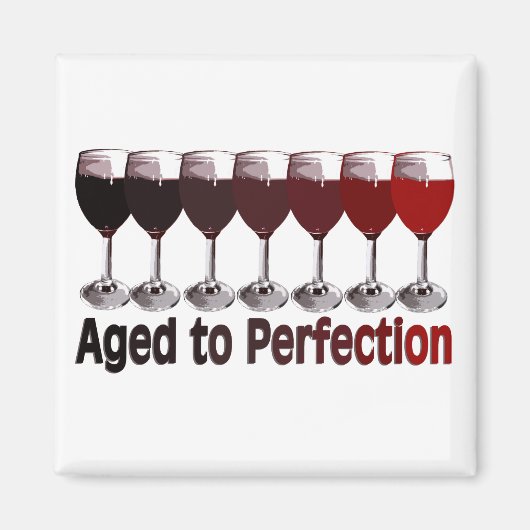 Rotwein zum Geburtstag Magnet (Vorne)