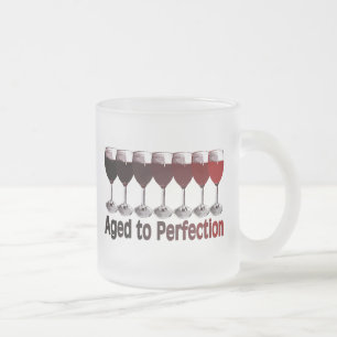 Rotwein zum Geburtstag Mattglastasse