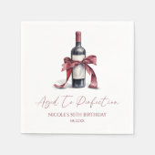 Rotweinbowle zum Geburtstag - gereift bis zur Perf Serviette (Vorderseite)