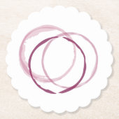 Rotweinfleckringe auf Getränkekopfern gedruckt Untersetzer (Vorderseite)