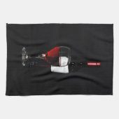 Rotweinglas und -flasche küchentuch (Horizontal)