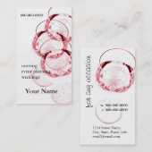 Rotweinglas-Visitenkarte Visitenkarte (Vorne/Hinten)