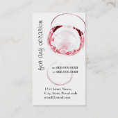 Rotweinglas-Visitenkarte Visitenkarte (Rückseite)