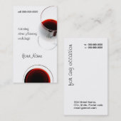 Rotweinglas-Visitenkarte Visitenkarte (Vorne/Hinten)