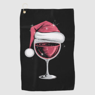 Rotweinglas Weihnachten Lustiges Weihnachten Xmas  Golfhandtuch