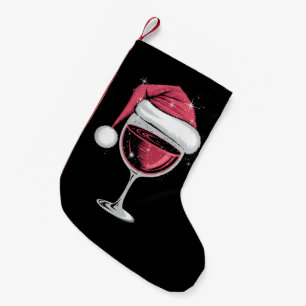 Rotweinglas Weihnachten Lustiges Weihnachten Xmas Kleiner Weihnachtsstrumpf
