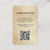 Rotweinglas Weinbar QR-Code Visitenkarte (Rückseite)